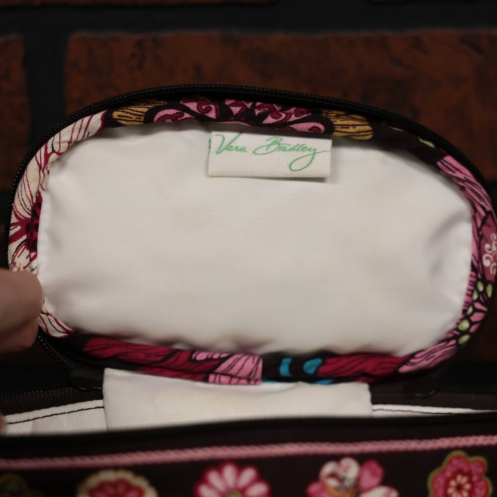 Vera Bradley Retired Mod Floral Pink Insulated Cosmetic Bag/Bottle Holder - Picture 6 of 7